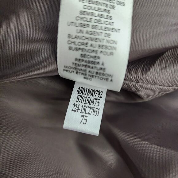 Chico's Womens Jacket Size 2 Large Subtle Shine Karise Long Sleeve Taupe Button - Picture 12 of 12